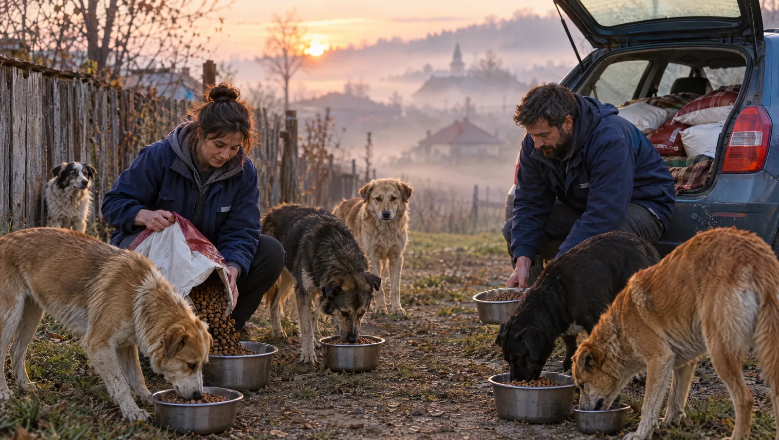 Straßenhunde in Rumänien: Lokale Helfer versorgen sie mit Futter und organisieren Tierarzt und Kastration. (Symbolbild)